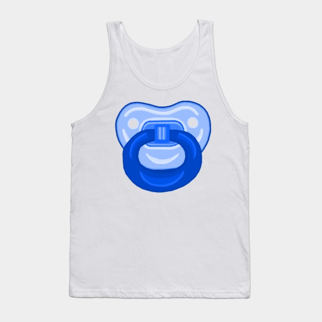 Blue Infant Baby Boy Pacifier Tank Top by Art by Deborah Camp